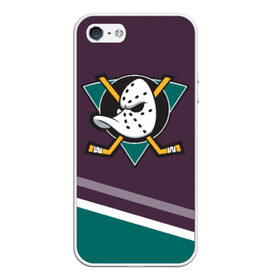 Чехол для iPhone 5/5S матовый с принтом Anaheim Ducks Selanne в Ухте, Силикон | Область печати: задняя сторона чехла, без боковых панелей | Тематика изображения на принте: anaheim ducks | hockey | nhl | нхл | спорт | хоккей