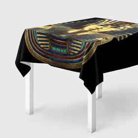 Скатерть 3D с принтом Фараон Тутанхамон в Ухте, 100% полиэстер (ткань не мнется и не растягивается) | Размер: 150*150 см | египет | тутанхамон | фараон | фараон тутанхамонмаска фараона