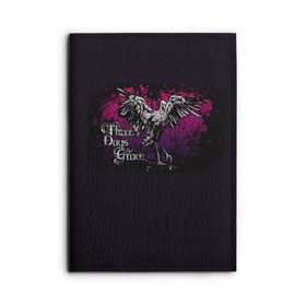 Обложка для автодокументов с принтом Three Days Grace 7 в Ухте, натуральная кожа |  размер 19,9*13 см; внутри 4 больших “конверта” для документов и один маленький отдел — туда идеально встанут права | Тематика изображения на принте: three days grace