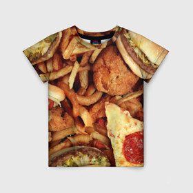 Детская футболка 3D FASTFOOD: в Ухте, 100% гипоаллергенный полиэфир | прямой крой, круглый вырез горловины, длина до линии бедер, чуть спущенное плечо, ткань немного тянется | гомер