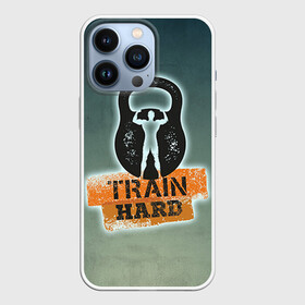 Чехол для iPhone 13 Pro с принтом Train hard 2 в Ухте,  |  | bodybuilding | no pain no gain | train hard | бодибилдинг | качалка | пауэрлифинг | тренажерный | фитнес