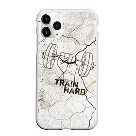 Чехол для iPhone 11 Pro матовый с принтом Train hard 5 в Ухте, Силикон |  | bodybuilding | no pain no gain | train hard | бодибилдинг | качалка | пауэрлифинг | тренажерный | фитнес