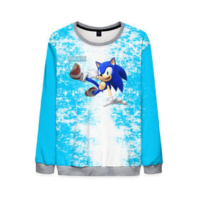 Мужской свитшот 3D с принтом Sonic в Ухте, 100% полиэстер с мягким внутренним слоем | круглый вырез горловины, мягкая резинка на манжетах и поясе, свободная посадка по фигуре | sonic | еж | игра | соник