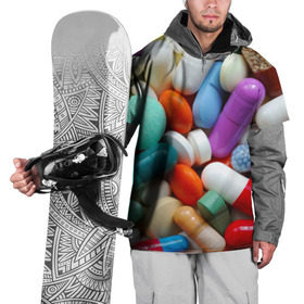 Накидка на куртку 3D с принтом Pills в Ухте, 100% полиэстер |  | пилюли | флу