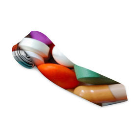 Галстук 3D с принтом Pills в Ухте, 100% полиэстер | Длина 148 см; Плотность 150-180 г/м2 | пилюли | флу