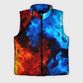 Мужской жилет утепленный 3D с принтом Битва огней в Ухте,  |  | огонь