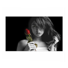 Бумага для упаковки 3D Девушка с розой: в Ухте, пластик и полированная сталь | круглая форма, металлическое крепление в виде кольца |