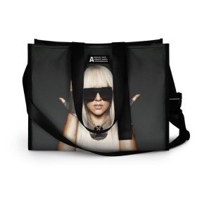 Сумка-шоппер 3D Lady Gaga: в Ухте, 100% полиэстер | застегивается на металлическую кнопку; внутренний карман застегивается на молнию. Стенки укреплены специальным мягким материалом, чтобы защитить содержимое от несильных ударов
 | lady gaga | блондинка | звезда | знаменитость | леди гаага | очки | певица | поп | эпатаж | эпатажная