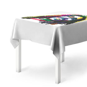 Скатерть 3D с принтом Bob Marley в Ухте, 100% полиэстер (ткань не мнется и не растягивается) | Размер: 150*150 см | 2016 | арт | дизайн | зд | объем | поп | портреты