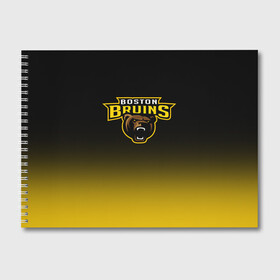 Альбом для рисования с принтом Бостон Брюинз в Ухте, 100% бумага
 | матовая бумага, плотность 200 мг. | Тематика изображения на принте: nhl | бостон брюинз | нхл | хоккеист | хоккей