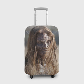 Чехол для чемодана 3D с принтом Zombie в Ухте, 86% полиэфир, 14% спандекс | двустороннее нанесение принта, прорези для ручек и колес | зомби