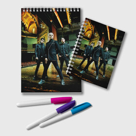 Блокнот с принтом My chemical romance в Ухте, 100% бумага | 48 листов, плотность листов — 60 г/м2, плотность картонной обложки — 250 г/м2. Листы скреплены удобной пружинной спиралью. Цвет линий — светло-серый
 | anthony | black parade | bob bryar | famous last words | frank | gerard | james dewees | matt pelissier | mikey | my chemical romance | ray toro | sing | way | айеро | боб | брайар | деуис | джеймс | джерард уэй | майки | мэтт | пелишьер | рэй | торо | уэ