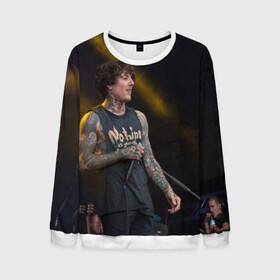 Мужской свитшот 3D с принтом Oli Sykes в Ухте, 100% полиэстер с мягким внутренним слоем | круглый вырез горловины, мягкая резинка на манжетах и поясе, свободная посадка по фигуре | bring me the horizon | oliver sykes | sempiternal | that’s the spirit | throne | оливер сайкс
