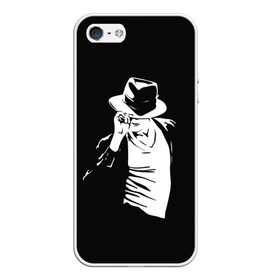 Чехол для iPhone 5/5S матовый с принтом Michael Jackson в Ухте, Силикон | Область печати: задняя сторона чехла, без боковых панелей | Тематика изображения на принте: майкл джексон