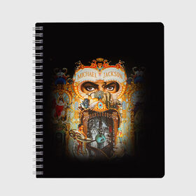 Тетрадь с принтом Michael Jackson в Ухте, 100% бумага | 48 листов, плотность листов — 60 г/м2, плотность картонной обложки — 250 г/м2. Листы скреплены сбоку удобной пружинной спиралью. Уголки страниц и обложки скругленные. Цвет линий — светло-серый
 | майкл джексон