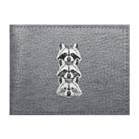 Обложка для студенческого билета Еноты: в Ухте, натуральная кожа | Размер: 11*8 см; Печать на всей внешней стороне | енот