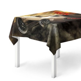 Скатерть 3D с принтом NFS в Ухте, 100% полиэстер (ткань не мнется и не растягивается) | Размер: 150*150 см | need for speed | nfs | the run | авто | нфс