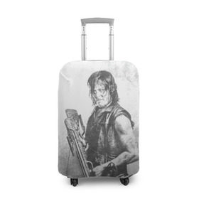 Чехол для чемодана 3D с принтом Дэрил в Ухте, 86% полиэфир, 14% спандекс | двустороннее нанесение принта, прорези для ручек и колес | the walking dead | кино | мертвецы | ужасы | ходячие