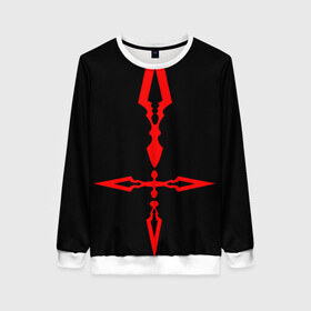 Женский свитшот 3D с принтом Судьба, начало в Ухте, 100% полиэстер с мягким внутренним слоем | круглый вырез горловины, мягкая резинка на манжетах и поясе, свободная посадка по фигуре | fate | знак