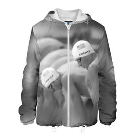 Мужская куртка 3D с принтом Пловцы в Ухте, ткань верха — 100% полиэстер, подклад — флис | прямой крой, подол и капюшон оформлены резинкой с фиксаторами, два кармана без застежек по бокам, один большой потайной карман на груди. Карман на груди застегивается на липучку | плавание | спорт