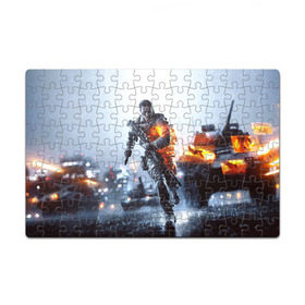 Пазл магнитный 126 элементов с принтом Battlefield Multiplayer в Ухте, полимерный материал с магнитным слоем | 126 деталей, размер изделия —  180*270 мм | battlefield | армия | бой | война | игра | солдат