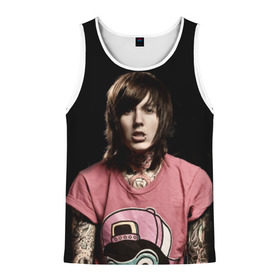 Мужская майка 3D с принтом Oliver Sykes в Ухте, 100% полиэстер | круглая горловина, приталенный силуэт, длина до линии бедра. Пройма и горловина окантованы тонкой бейкой | bring me the horizon | oliver sykes | sempiternal | that’s the spirit | throne | оливер сайкс