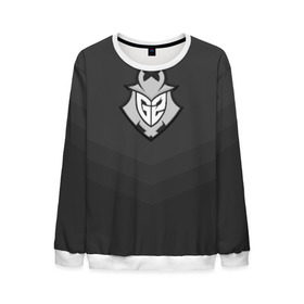 Мужской свитшот 3D с принтом G2 eSports в Ухте, 100% полиэстер с мягким внутренним слоем | круглый вырез горловины, мягкая резинка на манжетах и поясе, свободная посадка по фигуре | csgo | cybersport | esports | g2 | team | г2 | ксго