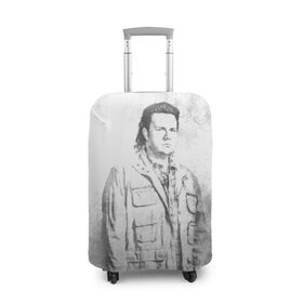 Чехол для чемодана 3D с принтом Юджин в Ухте, 86% полиэфир, 14% спандекс | двустороннее нанесение принта, прорези для ручек и колес | walking dead | зомби | мертвецы | сериал | ходячие