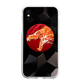 Чехол для iPhone XS Max матовый Howl: в Ухте, Силикон | Область печати: задняя сторона чехла, без боковых панелей | awp | cs go | howl | винтовка | вой | дракон | контр | кс го | ксго | м4а4 | скин | страйк