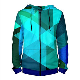 Мужская толстовка 3D на молнии с принтом Gorgeous в Ухте, 100% полиэстер | длина до линии бедра, манжеты и пояс оформлены мягкой тканевой резинкой, двухслойный капюшон со шнурком для регулировки, спереди молния, по бокам два кармана | Тематика изображения на принте: абстракт | абстракции | прикольные | ромбики | текстуры