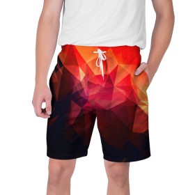 Мужские шорты 3D Абстракция: в Ухте,  полиэстер 100% | прямой крой, два кармана без застежек по бокам. Мягкая трикотажная резинка на поясе, внутри которой широкие завязки. Длина чуть выше колен | абстракт | абстракции | волны | прикольные | ромб | текстуры