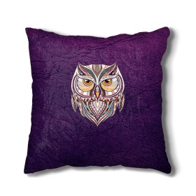Подушка 3D с принтом Совушка в Ухте, наволочка – 100% полиэстер, наполнитель – холлофайбер (легкий наполнитель, не вызывает аллергию). | состоит из подушки и наволочки. Наволочка на молнии, легко снимается для стирки | сова