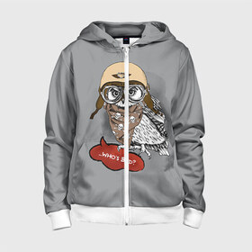 Детская толстовка 3D на молнии с принтом Сова мотоциклист в Ухте, 100% полиэстер |  манжеты и пояс оформлены широкой мягкой резинкой, двухслойный капюшон со шнурком для регулировки, спереди карманы и застежка-молния
 | сова