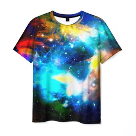 Мужская футболка 3D с принтом Космос в Ухте, 100% полиэфир | прямой крой, круглый вырез горловины, длина до линии бедер | вселенная | галактика | звезды | космос