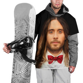 Накидка на куртку 3D с принтом Джаред Лето в Ухте, 100% полиэстер |  | jared leto | thirty seconds to mars | американский актёр | вокалист | джаред лето | рок групп | рок певец