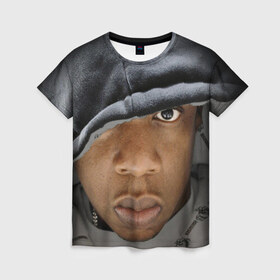 Женская футболка 3D с принтом Джей-Зи в Ухте, 100% полиэфир ( синтетическое хлопкоподобное полотно) | прямой крой, круглый вырез горловины, длина до линии бедер | jay z | shawn corey carter | американский рэпер | джей зи | шон кори картер