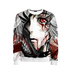 Детский свитшот 3D с принтом Tokyo Ghoul в Ухте, 100% полиэстер | свободная посадка, прямой крой, мягкая тканевая резинка на рукавах и понизу свитшота | anime | ghoul | tokyo | tokyo ghoul | гуль