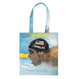 Сумка 3D повседневная с принтом Michael Phelps в Ухте, 100% полиэстер | Плотность: 200 г/м2; Размер: 34×35 см; Высота лямок: 30 см | 
