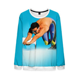 Мужской свитшот 3D с принтом Александр Попов в Ухте, 100% полиэстер с мягким внутренним слоем | круглый вырез горловины, мягкая резинка на манжетах и поясе, свободная посадка по фигуре | 