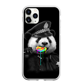 Чехол для iPhone 11 Pro Max матовый с принтом Панда и карамель в Ухте, Силикон |  | панда | черно белый