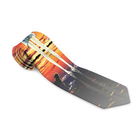 Галстук 3D с принтом Девушка аниме в Ухте, 100% полиэстер | Длина 148 см; Плотность 150-180 г/м2 | 