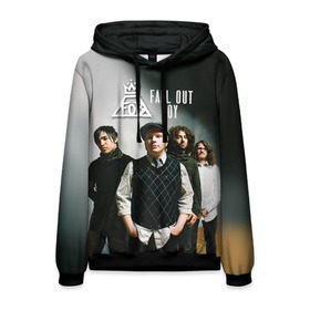 Мужская толстовка 3D с принтом Fall out boy в Ухте, 100% полиэстер | двухслойный капюшон со шнурком для регулировки, мягкие манжеты на рукавах и по низу толстовки, спереди карман-кенгуру с мягким внутренним слоем. | Тематика изображения на принте: fall out boy