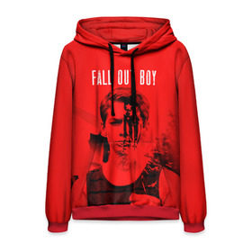 Мужская толстовка 3D с принтом FOB в Ухте, 100% полиэстер | двухслойный капюшон со шнурком для регулировки, мягкие манжеты на рукавах и по низу толстовки, спереди карман-кенгуру с мягким внутренним слоем. | Тематика изображения на принте: fall out boy