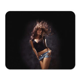 Коврик прямоугольный Страстная девушка: в Ухте, натуральный каучук | размер 230 х 185 мм; запечатка лицевой стороны | ветер | волосы | страстная девушка | фото. модель