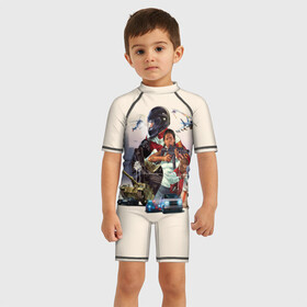 Детский купальный костюм 3D GTA 5: в Ухте, Полиэстер 85%, Спандекс 15% | застежка на молнии на спине | auto | grand | gta | online | theft | гта