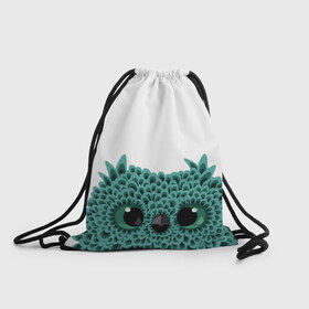 Рюкзак-мешок 3D с принтом Совенок в Ухте, 100% полиэстер | плотность ткани — 200 г/м2, размер — 35 х 45 см; лямки — толстые шнурки, застежка на шнуровке, без карманов и подкладки | owl | птица | птицы | сова | совенок