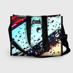 Сумка-шоппер 3D с принтом Капли в Ухте, 100% полиэстер | застегивается на металлическую кнопку; внутренний карман застегивается на молнию. Стенки укреплены специальным мягким материалом, чтобы защитить содержимое от несильных ударов
 | вода | капля