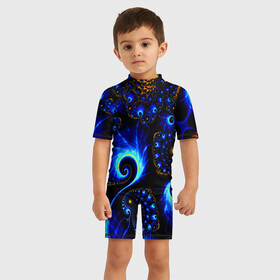 Детский купальный костюм 3D с принтом colours в Ухте, Полиэстер 85%, Спандекс 15% | застежка на молнии на спине | fantasy | абстракции | арт | новые | прикольные | текстуры