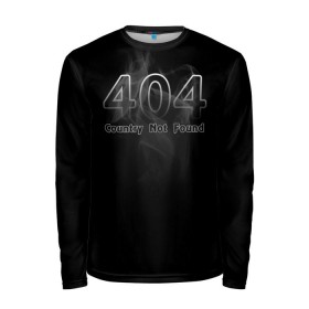 Мужской лонгслив 3D с принтом 404 в Ухте, 100% полиэстер | длинные рукава, круглый вырез горловины, полуприлегающий силуэт | 404 | страна 404