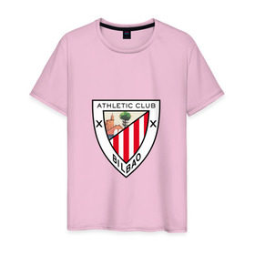 Мужская футболка хлопок с принтом Атлетик Бильбао в Ухте, 100% хлопок | прямой крой, круглый вырез горловины, длина до линии бедер, слегка спущенное плечо. | 